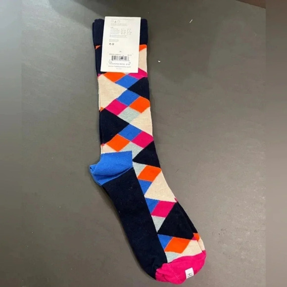 Happy Socks Other - HAPPY SOCKS Men's Circles Cotton Crew Socks, Black, 10-13